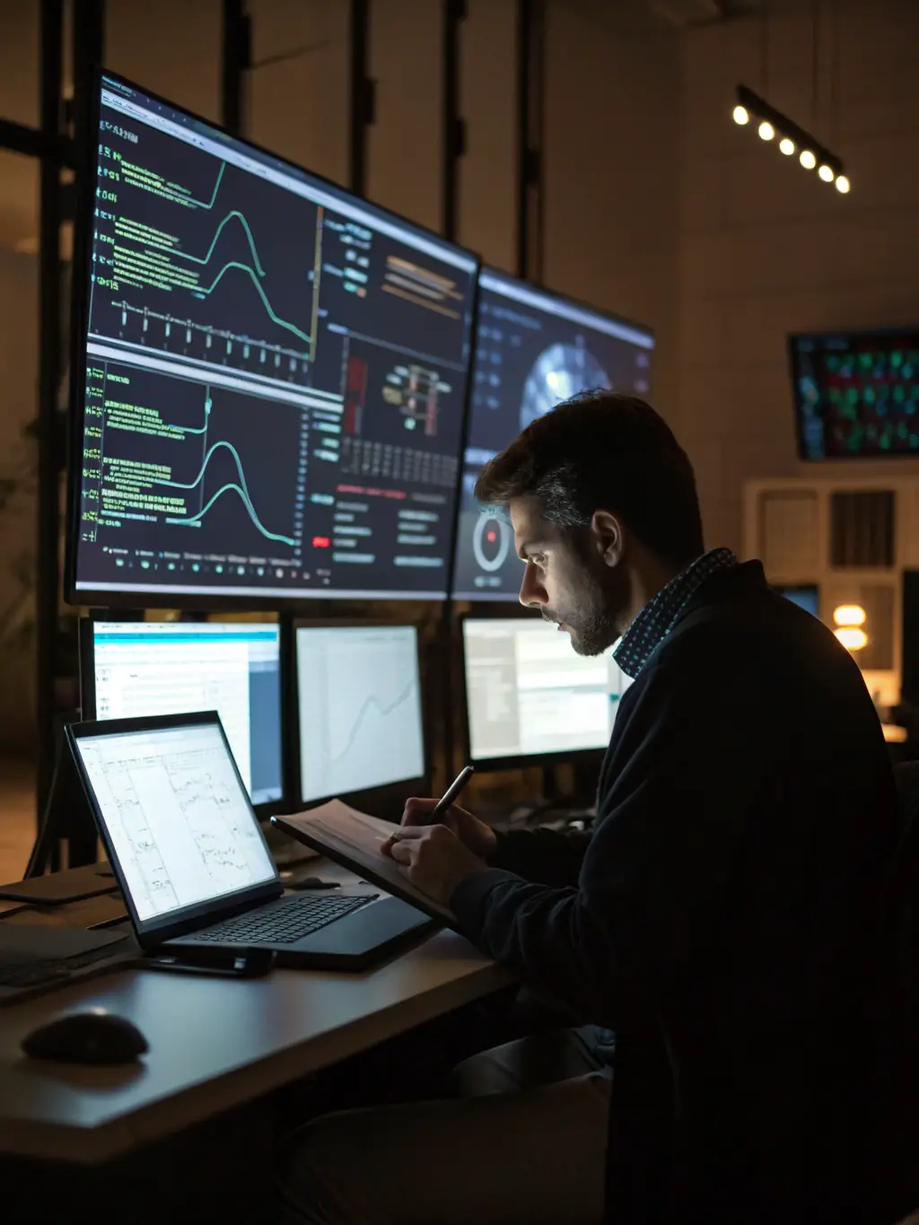 A professional cybersecurity expert conducting a network vulnerability assessment for a client's business, using specialized software to identify potential weaknesses.